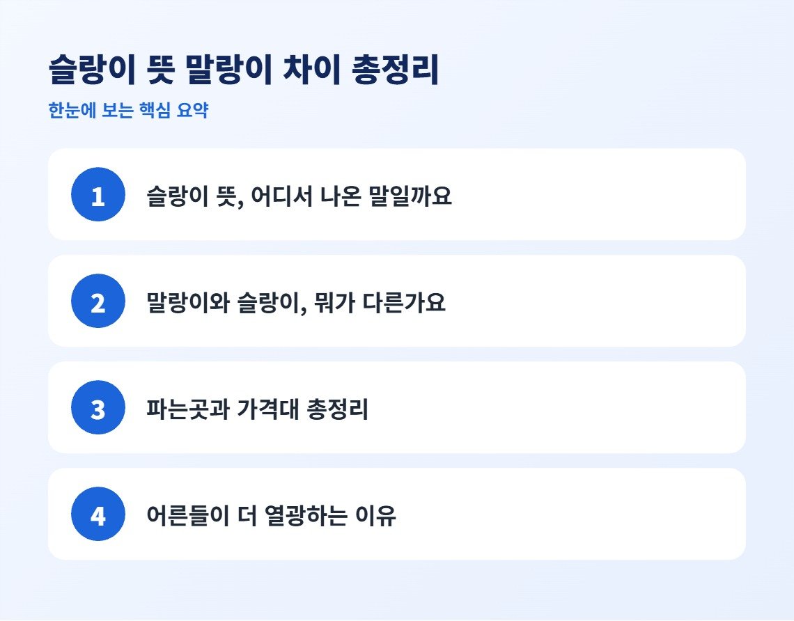 슬랑이 뜻 말랑이 차이 총정리 핵심 요약